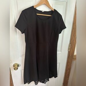 Pinkblush Black Short Sleeve Mini Dress